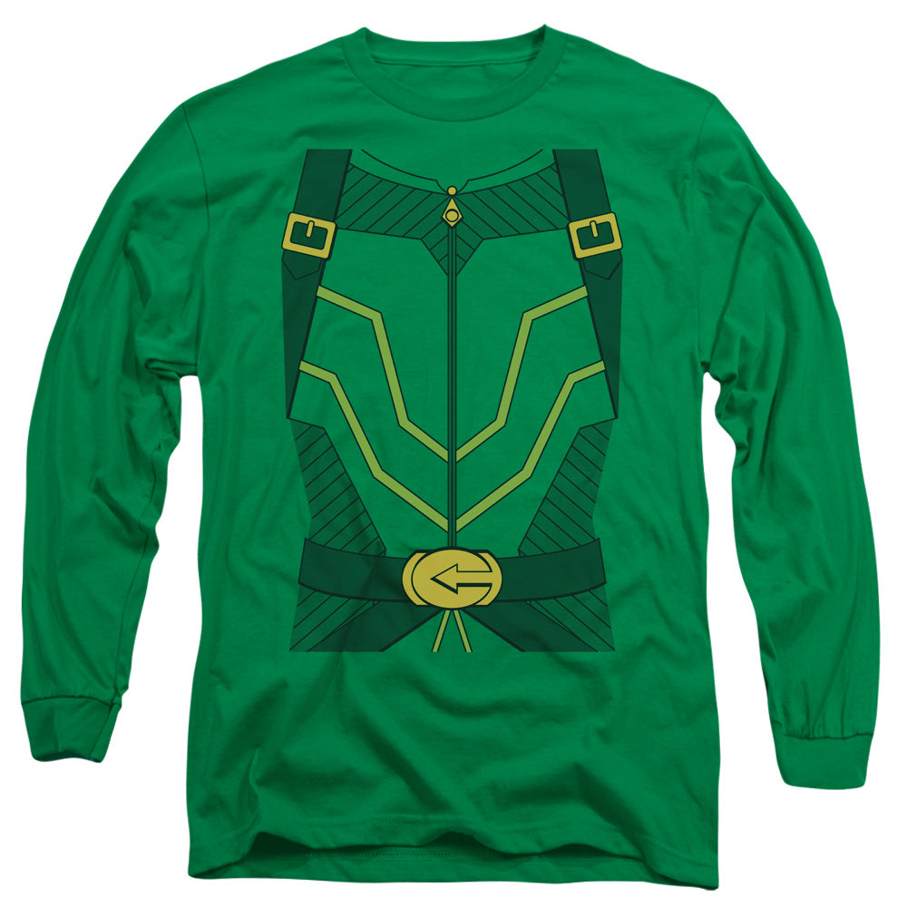 Jla - Arrow Uniform - Long Sleeve Adult 18/1 - Kelly Green T-shirt