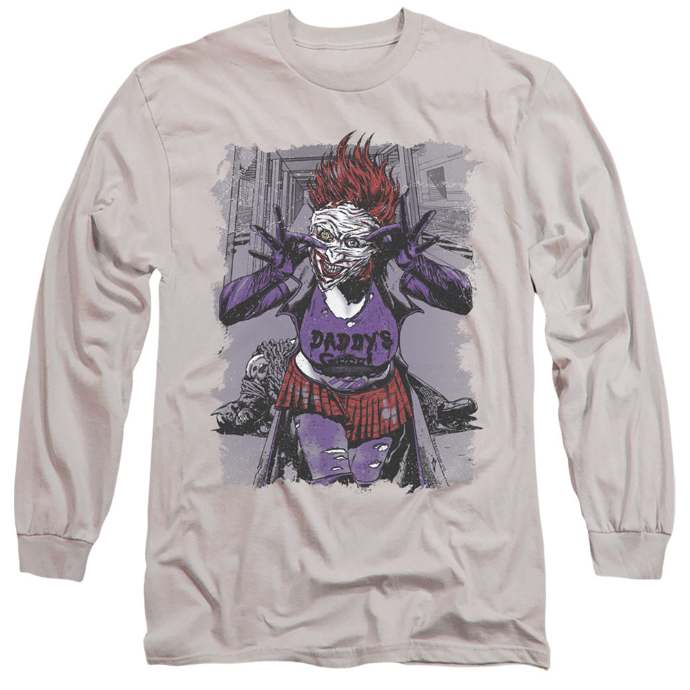 Jla - Jokers Daughter - Long Sleeve Adult 18/1 - Silver T-shirt