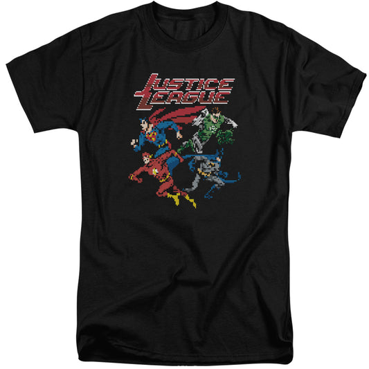 Jla - Pixel League - Short Sleeve Adult Tall - Black T-shirt