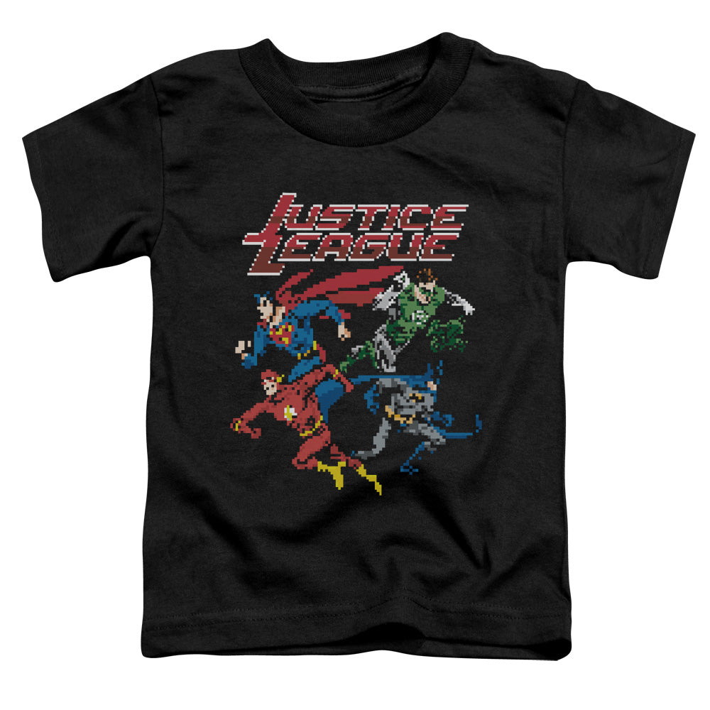 Jla - Pixel League - Short Sleeve Toddler Tee - Black T-shirt