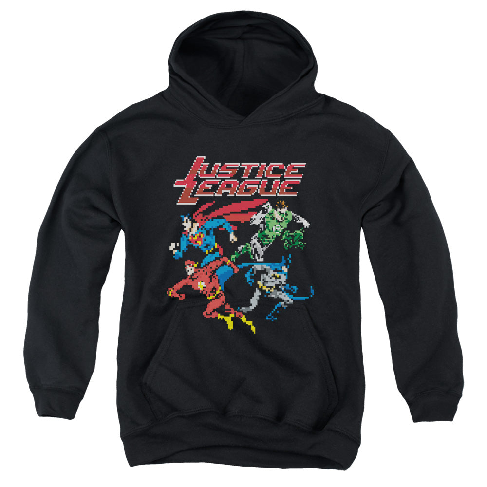 Jla - Pixel League - Youth Pull-over Hoodie - Black