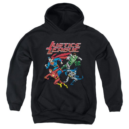 Jla - Pixel League - Youth Pull-over Hoodie - Black