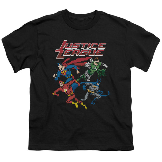 Jla - Pixel League - Short Sleeve Youth 18/1 - Black T-shirt