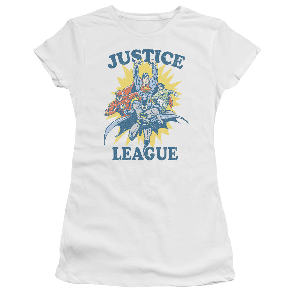 Jla - Lets Do This - Short Sleeve Junior Sheer - White T-shirt