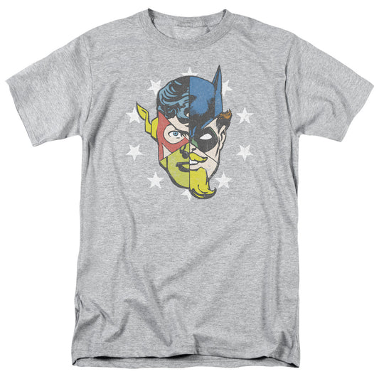 Jla - Face Off - Short Sleeve Adult 18/1 - Athletic Heather T-shirt