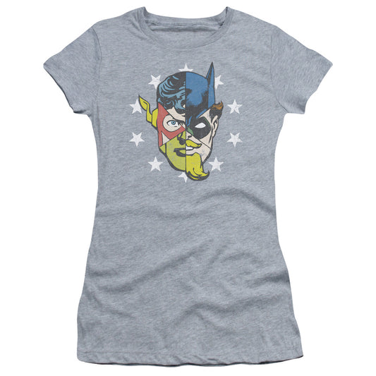 Jla - Face Off - Short Sleeve Junior Sheer - Athletic Heather T-shirt