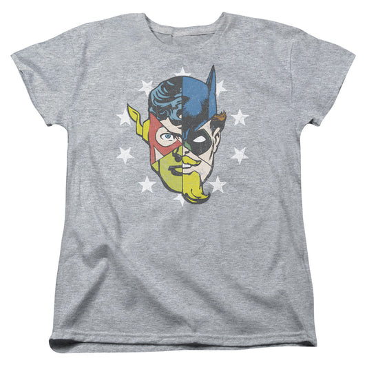 Jla - Face Off - Short Sleeve Womens Tee - Athletic Heather T-shirt