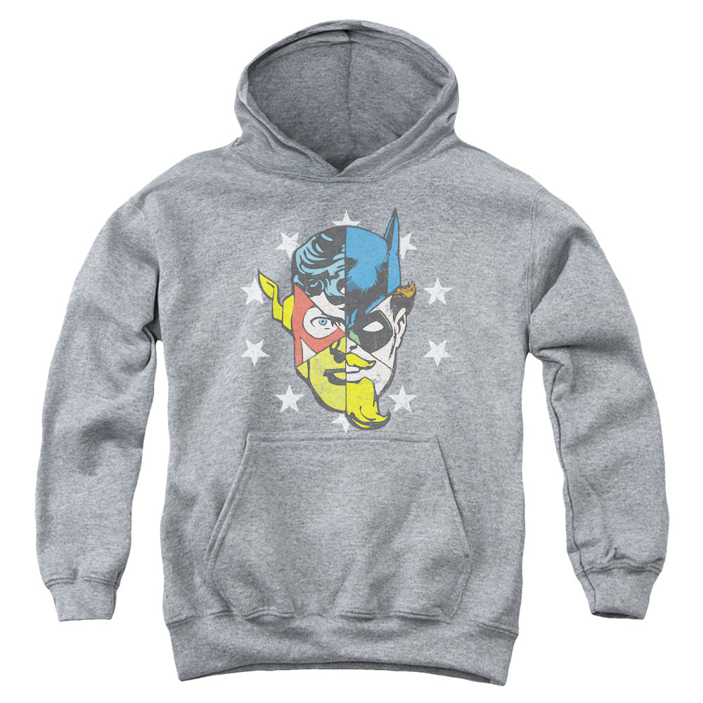 Jla - Face Off - Youth Pull-over Hoodie - Heather