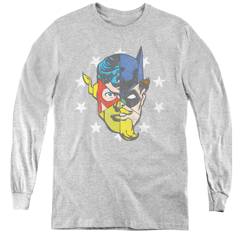 Jla Face Off-youth Long Sleeve