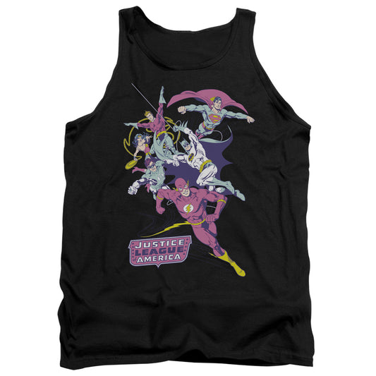 Jla - Colorful League - Adult Tank - Black