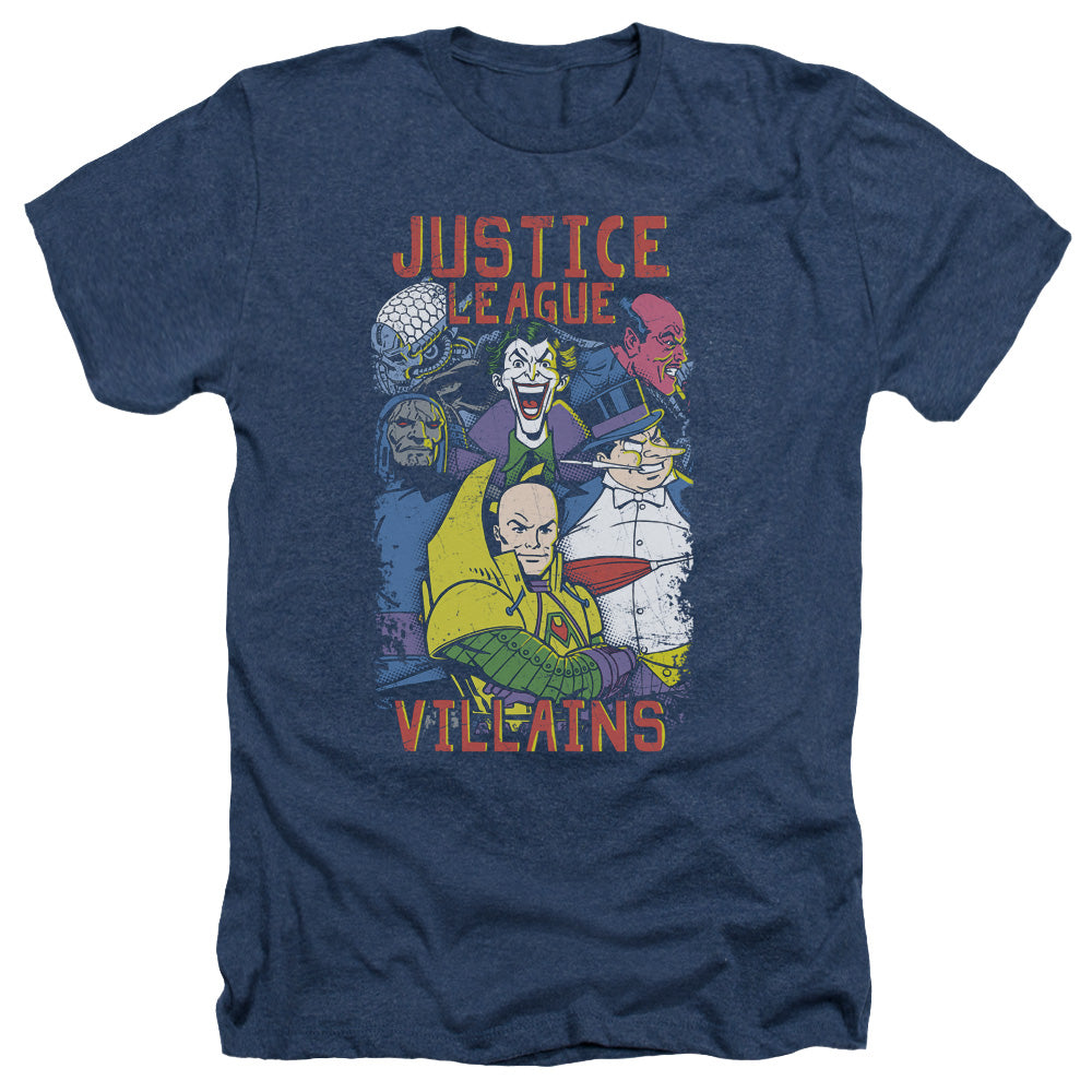 Jla - Villians - Adult Heather - Navy