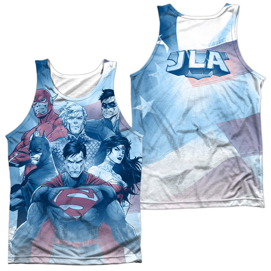Jla United (Front/back Print)-adult 100% Poly