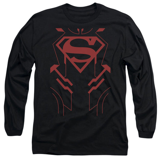 Jla - Superboy - Long Sleeve Adult 18/1 - Black T-shirt