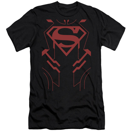 Jla - Superboy - Short Sleeve Adult 30/1 - Black T-shirt