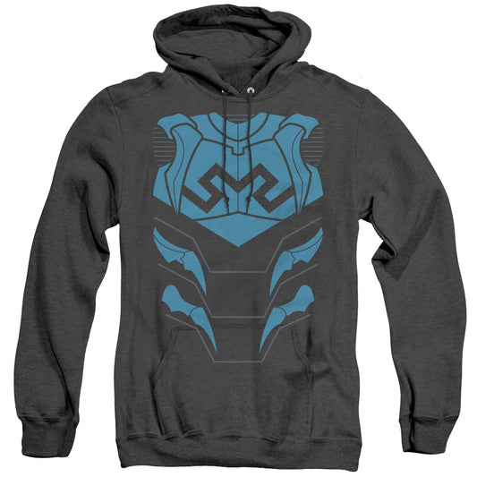 Jla - Blue Beetle - Adult Heather Hoodie - Black