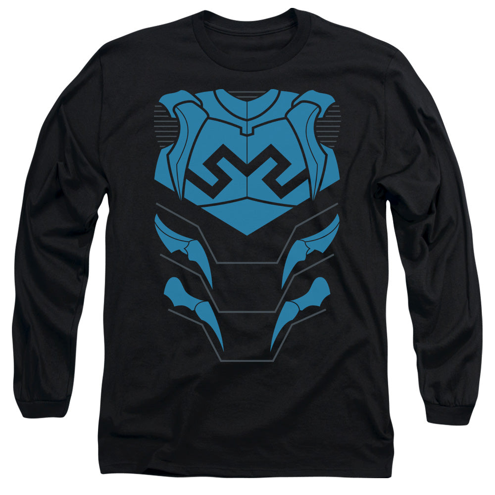 Jla - Blue Beetle - Long Sleeve Adult 18/1 - Black T-shirt