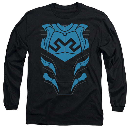 Jla - Blue Beetle - Long Sleeve Adult 18/1 - Black T-shirt