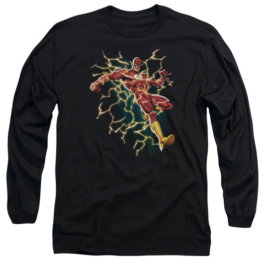 Jla - Electric Death - Long Sleeve Adult 18/1 - Black T-shirt