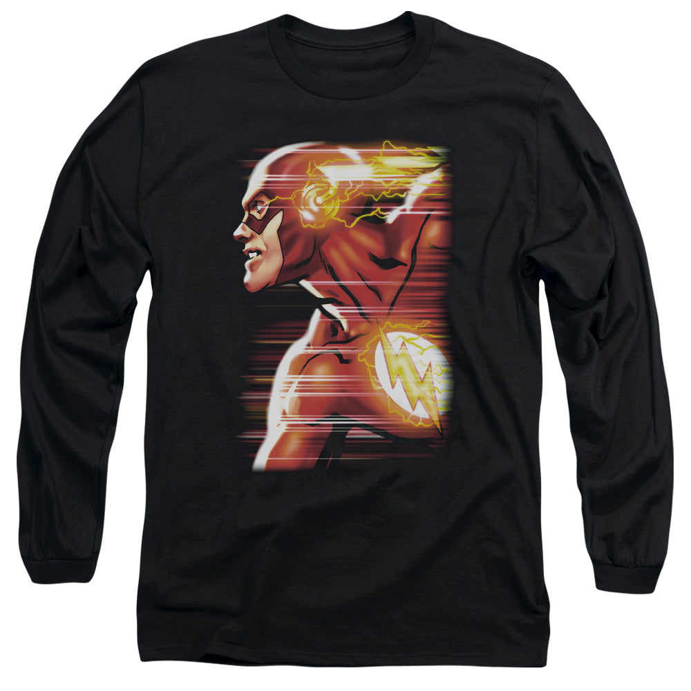 Jla - Speed Head - Long Sleeve Adult 18/1 - Black T-shirt