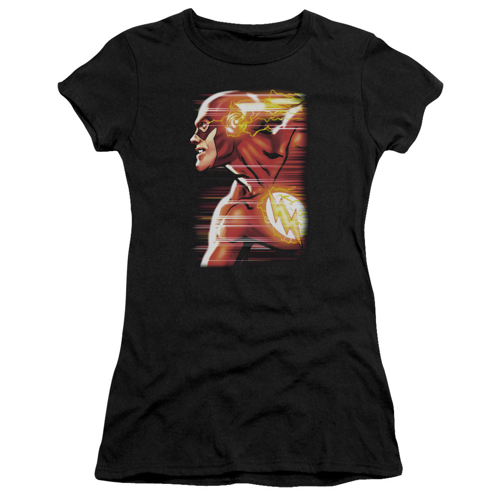 Jla - Speed Head - Short Sleeve Junior Sheer - Black T-shirt