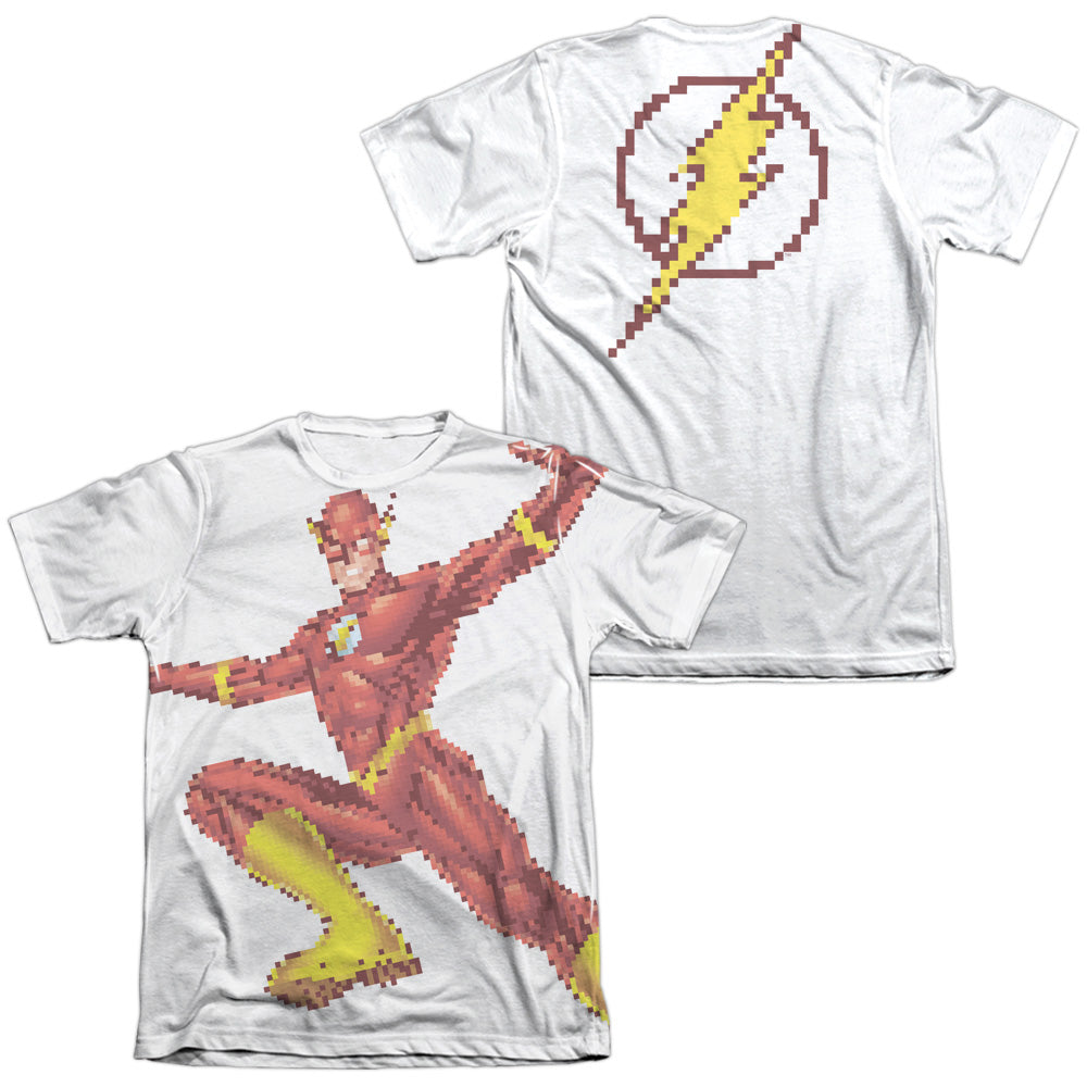 Jla - Flashbit (Front/back Print) - Adult Poly/cotton Short Sleeve Tee - White T-shirt