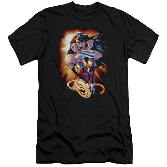 Jla - Wonder Rays-premuim Canvas Adult Slim Fit 30/1 - Black