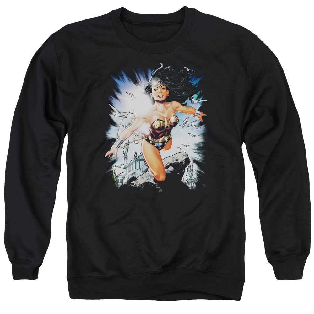 Jla - Of Themyscira - Adult Crewneck Sweatshirt - Black