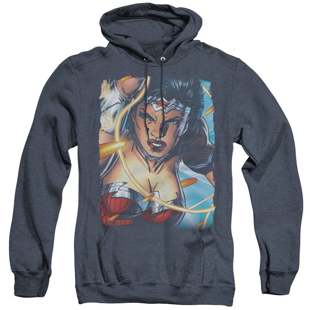 Jla - Scowl - Adult Heather Hoodie - Navy