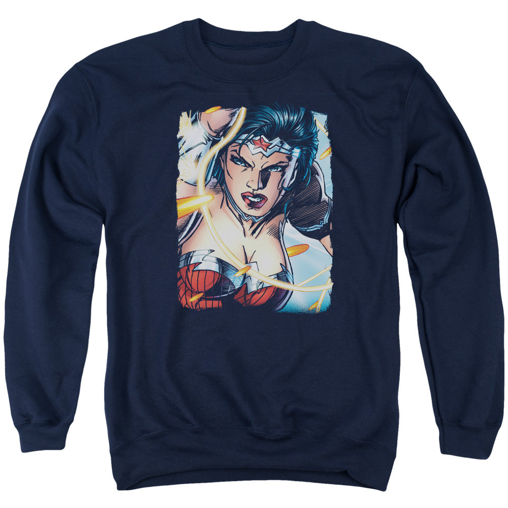 Jla - Scowl - Adult Crewneck Sweatshirt - Navy