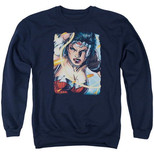 Jla - Scowl - Adult Crewneck Sweatshirt - Navy