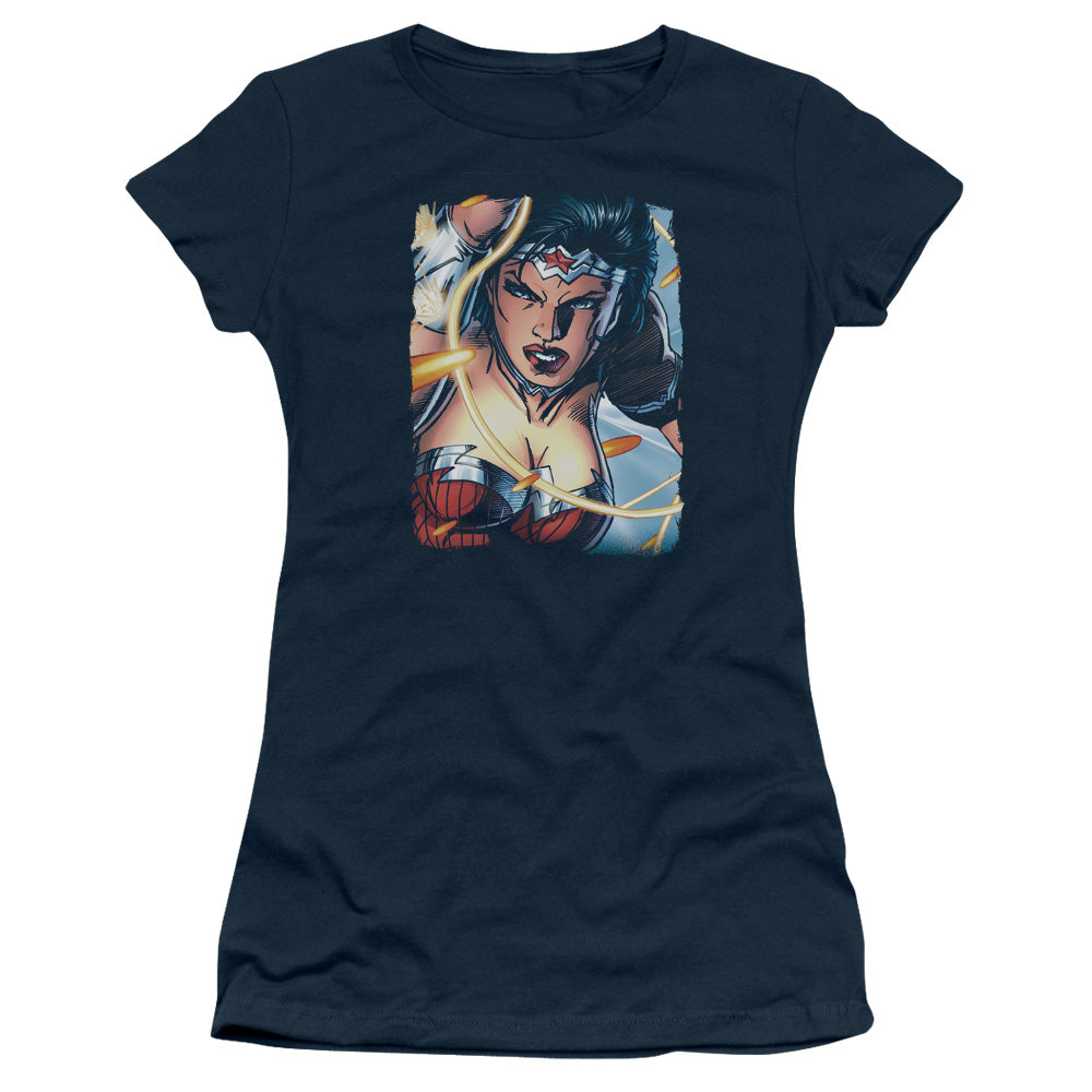 Jla - Scowl - Short Sleeve Junior Sheer - Navy T-shirt