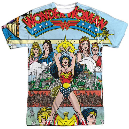 Jla - No 1 Cover - Short Sleeve Adult Poly Crew - White T-shirt