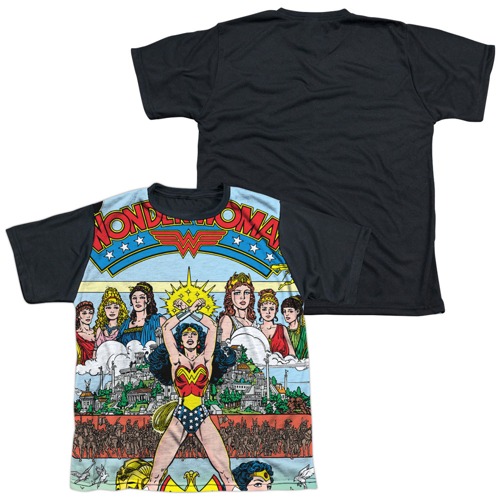 Jla - No 1 Cover - Short Sleeve Youth White Front Black Back   - White T-shirt