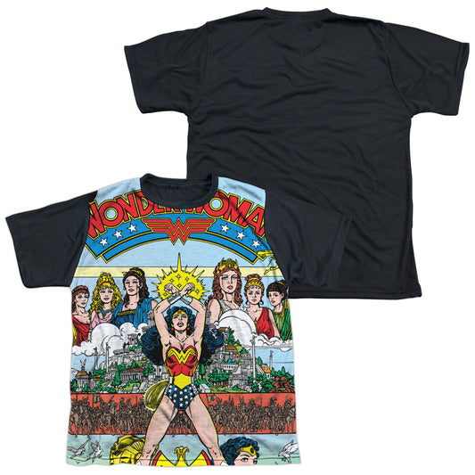 Jla - No 1 Cover - Short Sleeve Youth White Front Black Back   - White T-shirt