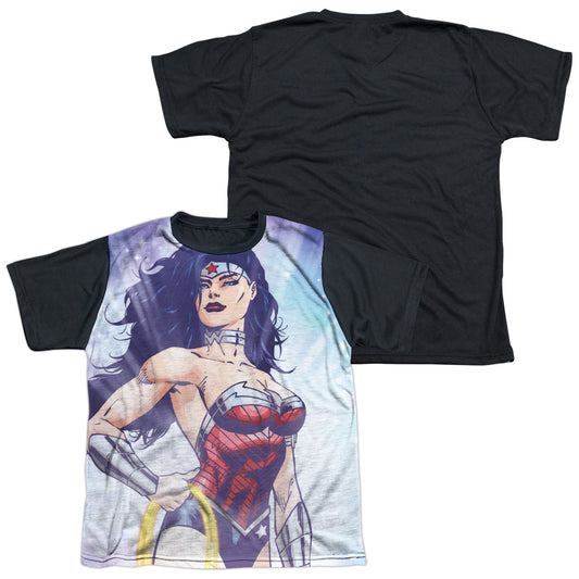 Jla - Warrior Goddess - Short Sleeve Youth White Front Black Back   - White T-shirt