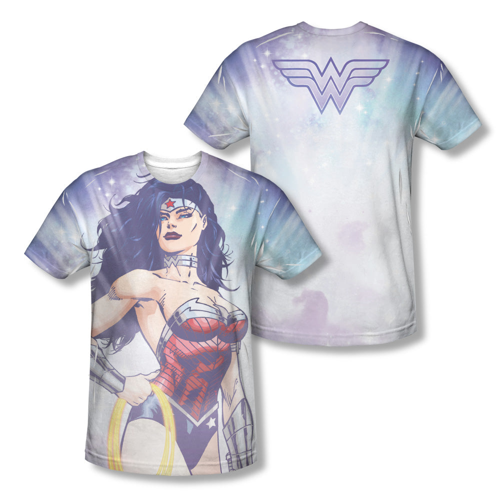 Jla - Warrior Goddess (Front/back Print) - Adult Poly/cotton Short Sleeve Tee - White T-shirt