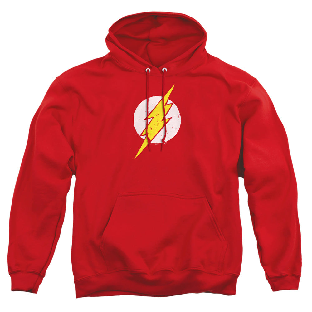 Jla - Rough Flash - Adult Pull-over Hoodie - Red