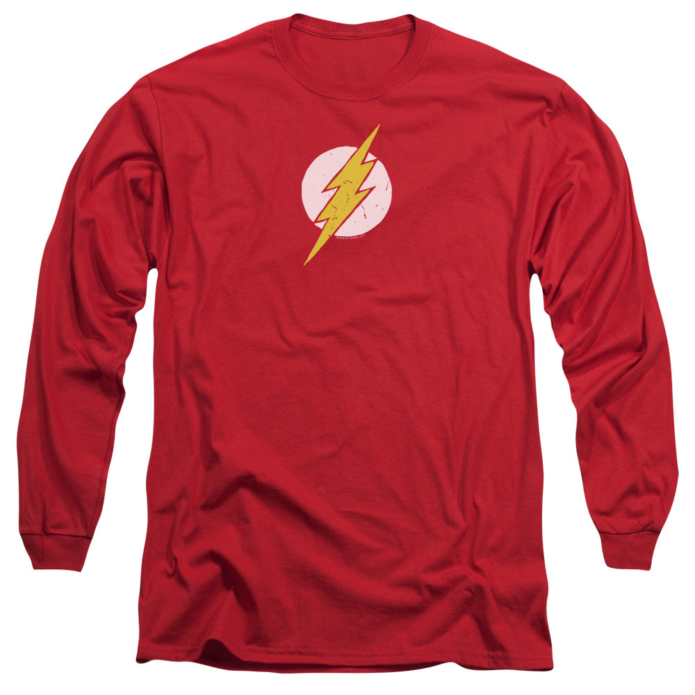 Jla - Rough Flash - Long Sleeve Adult 18/1 - Red T-shirt