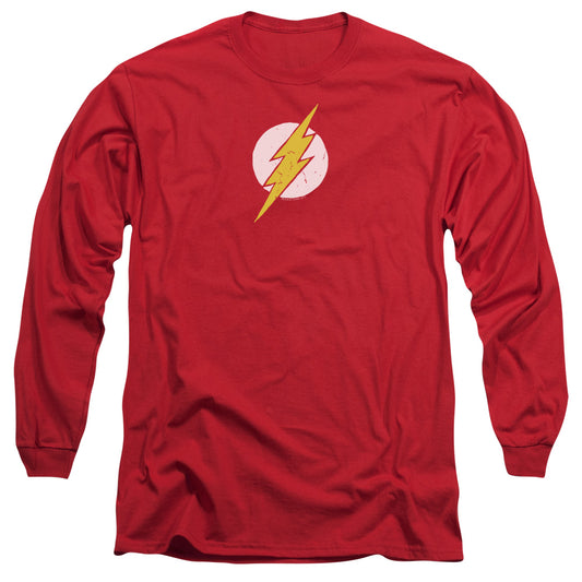Jla - Rough Flash - Long Sleeve Adult 18/1 - Red T-shirt