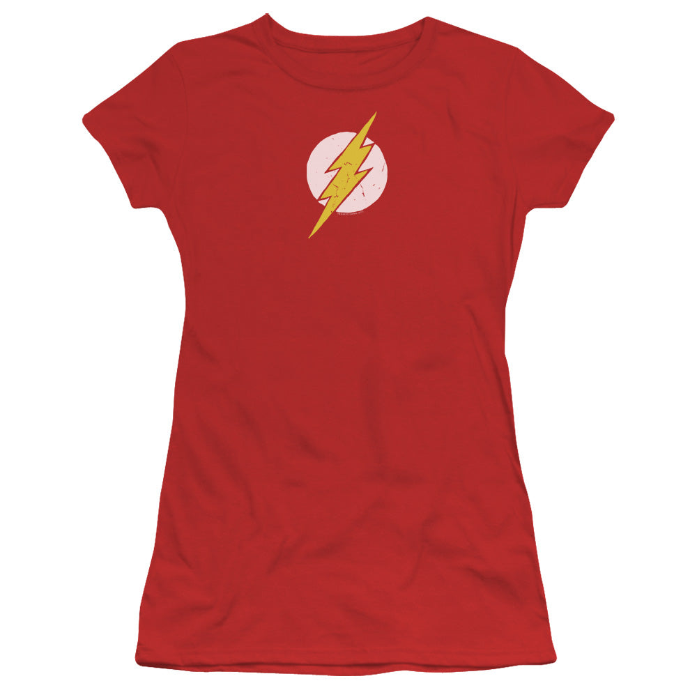 Jla - Rough Flash - Short Sleeve Junior Sheer - Red T-shirt