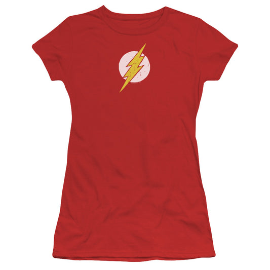 Jla - Rough Flash - Short Sleeve Junior Sheer - Red T-shirt