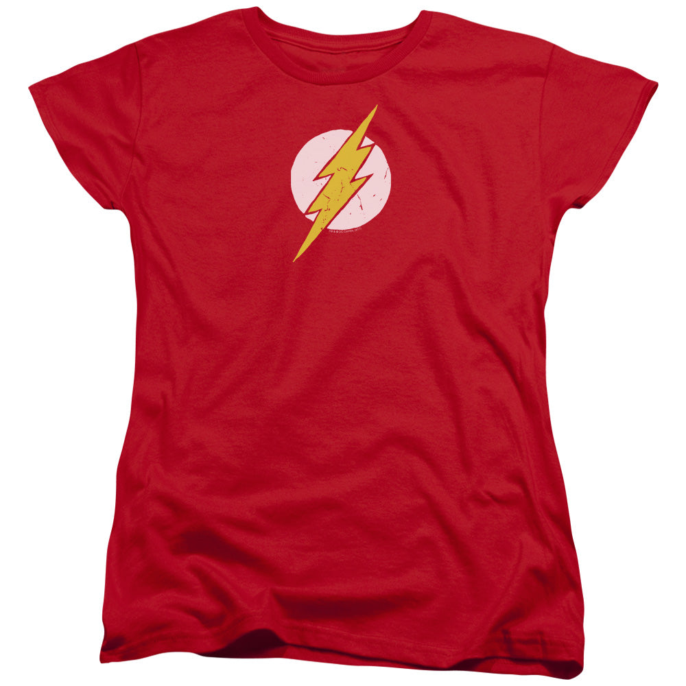 Jla - Rough Flash - Short Sleeve Womens Tee - Red T-shirt