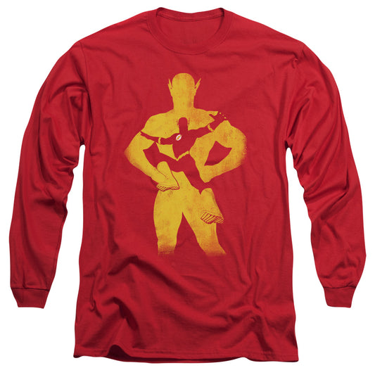 Jla - Flash Knockout - Long Sleeve Adult 18/1 - Red T-shirt