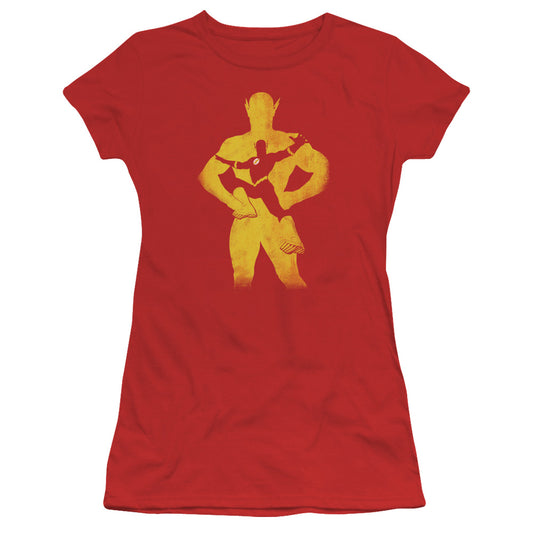 Jla - Flash Knockout - Short Sleeve Junior Sheer - Red T-shirt