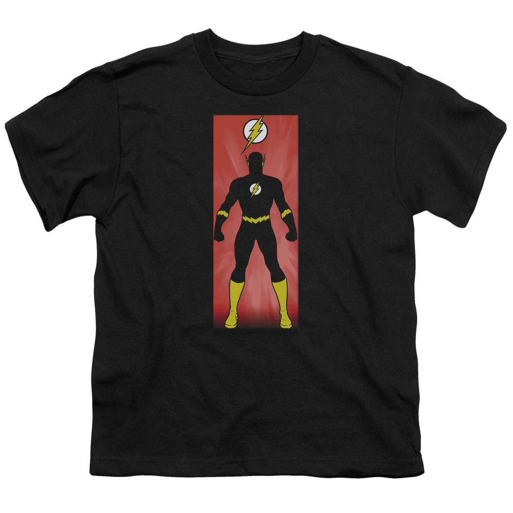 Jla - Flash Block - Short Sleeve Youth 18/1 - Black T-shirt