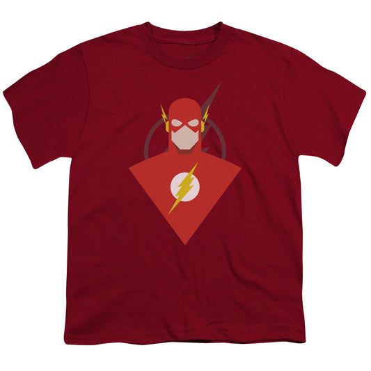 Jla - Simple Flash - Short Sleeve Youth 18/1 - Cardinal T-shirt