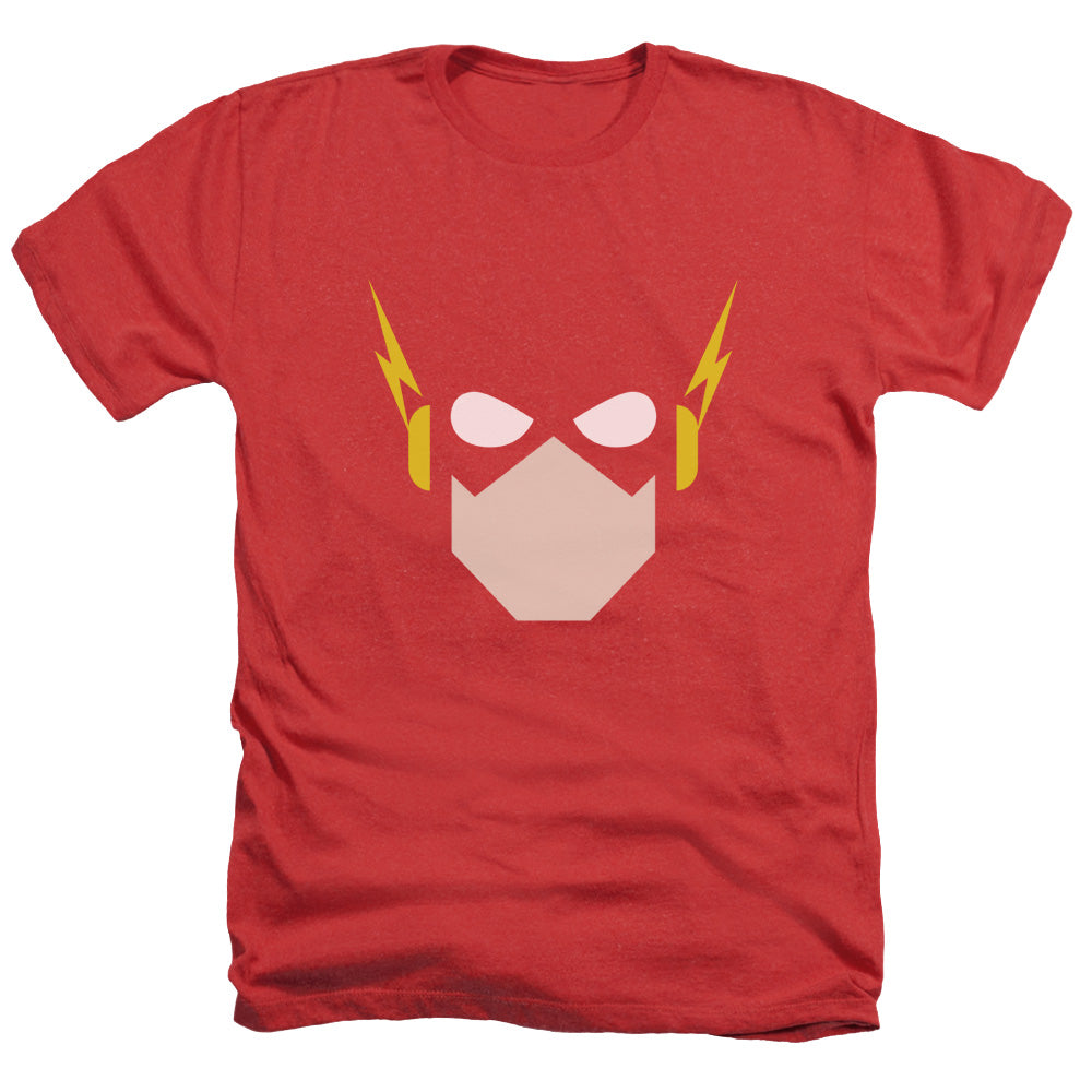 Jla - Flash Head - Adult Heather - Red