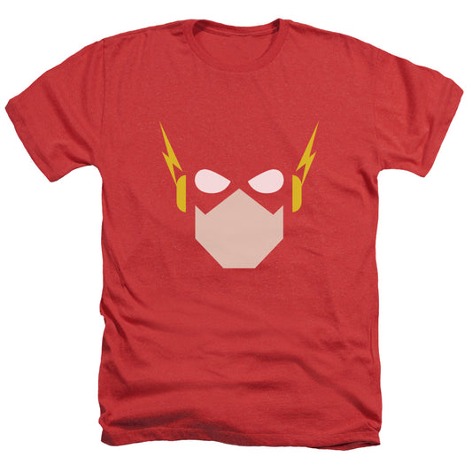 Jla - Flash Head - Adult Heather - Red