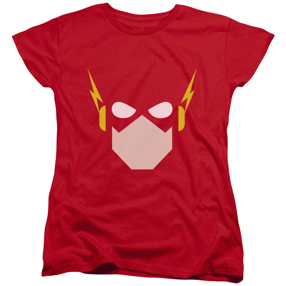 Jla - Flash Head - Short Sleeve Womens Tee - Red T-shirt