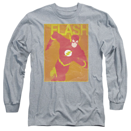Jla - Simple Flash Poster - Long Sleeve Adult 18/1 - Athletic Heather T-shirt